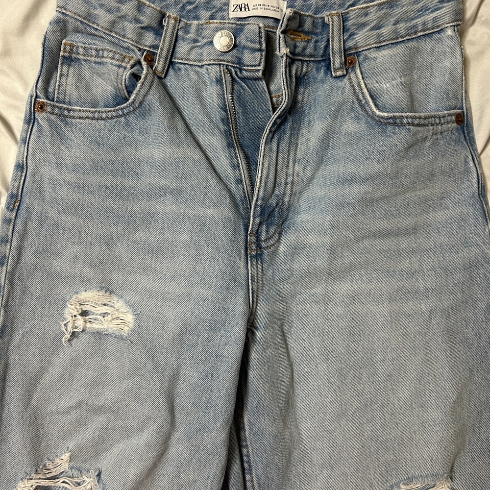Zara Faded Blue Denim Jeans